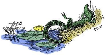 Beautiful 8x10 Fine Art Print of "Alligator Resting By the Pond", From the Book "Artful Antics", 1894, Children's Nursery Room Art, Kids Wall Art Print, Kids Room Decor, Animal Poster, Baby Room Decor, Playroom. Size: 8x10 Inches (NDAAAligRest1810)