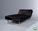 Elegantes Designer Sofa Schlafsofa Liege METROPOLITAN Schwarz Stoff von QUBO-DESIGN