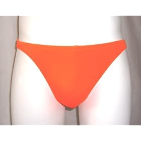 Mens Thong Swimwear/Underwear Nylon/Lycra Orange