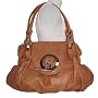 Large Toggle Faux Leather Hobo Handbag