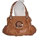 Large Toggle Faux Leather Hobo Handbag