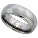 Tungsten Carbide 8 mm (5/16 in) High Polished Comfort Fit Domed Wedding Band Ring (Available in Sizes 8 to 11)