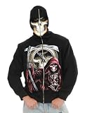 Adult Men's Grim Reaper Black Hoodie Sweatshirt