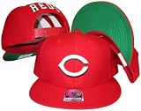 Cincinnati Reds Red Plastic Snapback Adjustable Plastic Snap Back Hat / Cap