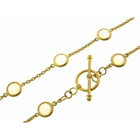 Moonstone Bezel Set Chain - 6mm - 18 by Arunashi