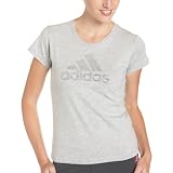 adidas WoMens Feather Logo Short-Sleeve Top by adidas