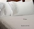 ELEGANCE Egyptian Cotton 500 Thread Count 3 - Pc Sateen Stripe Duvet Cover White King.