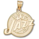 Utah Jazz 1in 10k Logo Pendant/10kt yellow gold