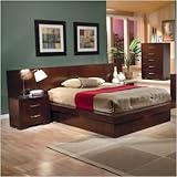 Bundle-96 Jessica Bedroom Set in Light Cappuccino (5 Pieces) Size: Queen