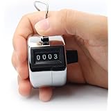 World Pride 4 Digit Number Clicker Golf Hand Tally Click Counter Silver