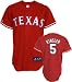 Ian Kinsler Jersey: Adult 2010 Majestic Alternate Red Replica #5 Texas Rangers Jersey
