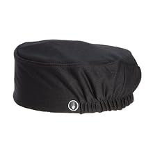 Chef Works DFAO-BLK Total Cool Vent Skull Cap Beanie, Black