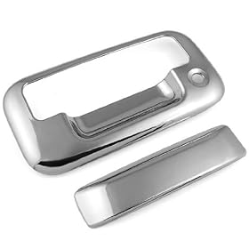 Eye-catching Replacement Chrome Tailgate Handle Cover Set with Keyhole for Ford F150... by SUV Tailgate