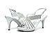 SASSY SEXY Women's Evening Rhinestones Adjustable Buckle Classic Mid Heel Pumps Sandals Shoes