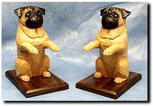 Pug Bookends FAWN