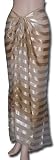 Full Size Pareo: Nude Sheer and Satin Stripes