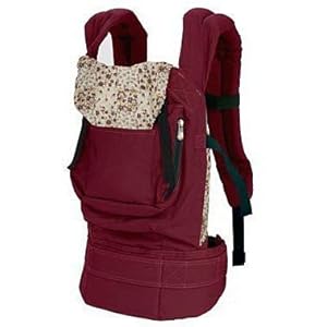 SODIAL(R) Mochila Portabebe Algodon Comodo Ajustable para Bebes - Rojo