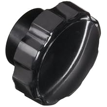 DimcoGray Black Phenolic Fluted Torque Knob Female, Brass Insert: 1/4-20" Thread x 7/16" Depth, 1-3/8" Diameter x 27/32" Height x 27/32" Hub Dia x 25/64" Hub Length