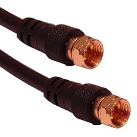 3 Metre Gold Plated F-Type Male to Male Satellite Coaxial Cable by Cable Mountain