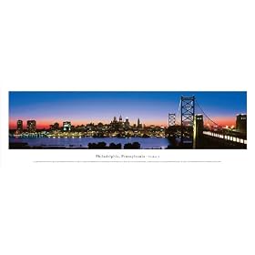 PHILADELPHIA, PENNSYLVANIA skyline-SERIES 3 Panorama [Panoramic Photograph] Poster