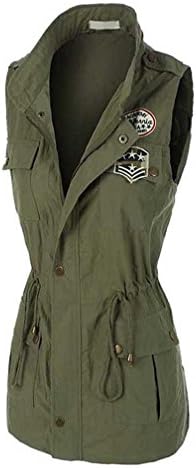 Trendefinition Women's Lightweight Sleeveless Military Anorak Vest