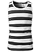H2H Mens Casual Slim Fit Sleeveless Crewneck Lightweight Striped Summer Tank Top