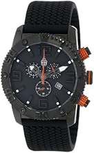 Burgmeister Men's Quartz Watch with Black Dial Chronograph Display and Black Silicone Strap BM521-622B