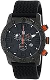 Burgmeister Men's Quartz Watch with Black Dial Chronograph Display and Black Silicone Strap BM521-622B
