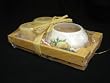 Ceramic Candle Set - Candle Holder with 2 Candles - Yellow Rose - Dallas, Texas