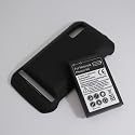 au MOTOROLA PHOTON ISW11M / ブラック / 純正の約2倍の長持ち ！大容量 3500mAh エクストラ 予備 バッテリー ＆カバー