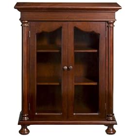 Salem 31w 3 - shelf Bookcase With Glass Doors, THREE SHELF, CAMBRIDGE CHRRY