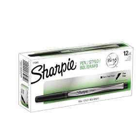 Sharpie Pen Fine Point Pen, 12 Black Pens (1742663)