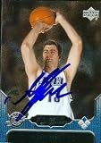 Mehmet Okur Autographed/Hand Signed Basketball Card (Utah Jazz) 2005 Upper Deck Black Diamond #81
