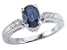 1.04 cts Genuine Sapphire and Diamond Ring - 14kt White or Yellow Gold