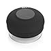 GJT®Wireless Bluetooth Waterproof Shower Speaker: 3.0 Speaker, Mini Water Resistant Wireless Shower Speaker, Handsfree Portable Speakerphone with Built-in Mic, 6hrs of playtime, Control Buttons and Dedicated Suction Cup for Showers, Bathroom, Pool, Boat, Car, Beach, & Outdoor Use(Black)