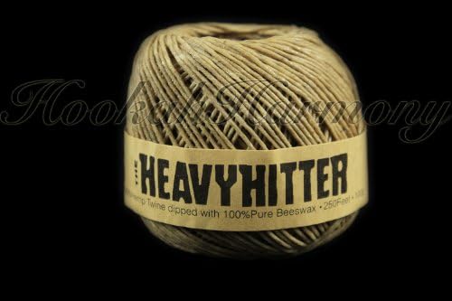 Heavy Hitter Organic Hemp Ball Wick Bees B Wax 250 Feet Twine Natural + Free Gift Line Spool