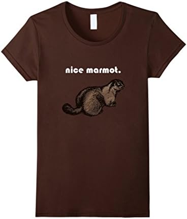 Women's Nice Marmot T Shirt Large Brown