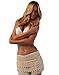 Cotton Natural Women's Lace Crochet Shorts Beach Miniskirts