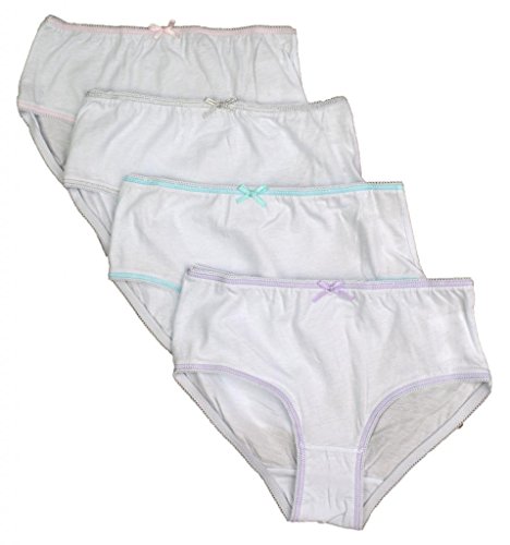T-Cotton Girls Briefs 100% Cotton Panties (4 Pack)