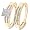 5/8 CT. T.W. Round, Princess Cut Diamond Women's Bridal Wedding Ring Set 10K Yellow Gold - Two Rings: Ladies Engagement Ring and Ladies Wedding Band - Free Gift Box - Size 4