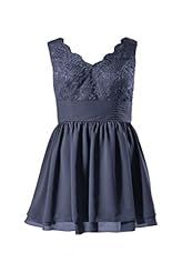 Plus Size V-neck Chiffon Short General Print Lace Homecoming Dress/Prom Dress 