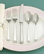 Martha Stewart Collection with Wedgwood "Recital" 65-Piece Flatware Set Service for 12