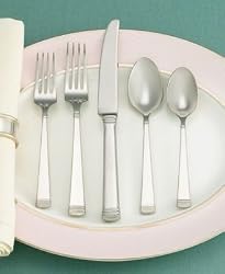 Martha Stewart Collection with Wedgwood "Recital" 65-Piece Flatware Set Service for 12