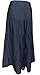 BabyO Women's Long Ankle Length Tiered Denim Prairie Skirt