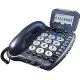 Geemarc Ampli455 Amplified Talking Telephone with Amplified Answering Machine, Gray/Blue