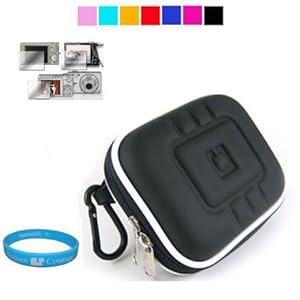 Camera Case for Sony Bloggie Series (Eva Black) + Universal Camera Screen Protector with Cleaning Cloth + Tripod for Sony Bloggie (Adapter NOT INCLUDED) + Includes SumacLife TM Wisdom Courage Wristband