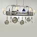 Hi-Lite Leaf Chandelier Pot Rack with Fabric or Solid Shades H-87Y-Dxx