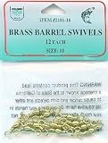 Dolphin Size 10 Brass Barrel Swivels - 12 Pack