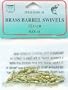 Dolphin Size 10 Brass Barrel Swivels - 12 Pack