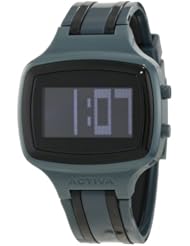 Activa By Invicta Unisex AA400-008 Black Digital Dial Charcoal Grey and Black Polyurethane Watch